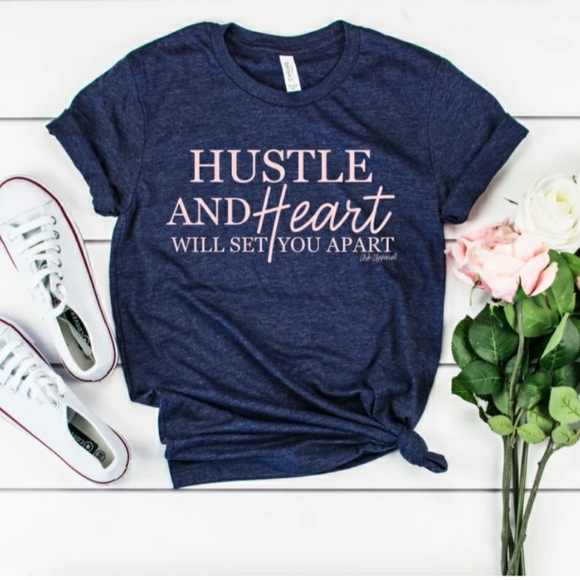 Ask Apparel Tops - ‼️Price Drop‼️ HUSTLE & HEART T-shirt: Size: XL